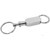 Set of 2 Quick Release, Detachable Valet Keychains With Dual Key Rings (Silver Oblong)