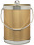 Mr. Ice Bucket By  Hand Made In USA Brushed Gold With Silver Trim Double Walled 5Quart Insulated Ice Bucket With Ice Tongs (Metallic Deco Collection)