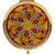 Gold Geometric Round Design Folding Compact Pocket Makeup Mirror Double Sided (5x magnification + 1x magnification) in Gift Box for Travel, Birthday, Wedding