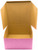 Made in USA 8" X 8" X 4" Recycled Pink Kraft Cake Box & 8" Round Cake Boards (Pack of 10  Front Loading)