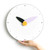 Modern Minimalist Purple & Black Wall Clock