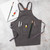 Unisex Cross Back Kitchen Apron With Pockets (Gray  Child)