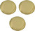 Set of 3 Round-Shaped Double Sided Compact Mirrors With Brushed Metal Finish (Gold)