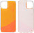 Fluorescent Light and Dark Orange Liquid Sand ShockAbsorbing Protective Case for iPhone 12 Pro Max + Tempered Glass Screen Protector