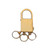 Gold Keychain (Lock Shape with three separators)