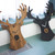 Modern Minimalist Reindeer Dark Wall Clock
