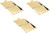 Set of 3 Slim & Minimalist Metal Business Card Holder Case With Diamond Lattice Pattern