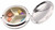 Set of 2 Circular Embossed TripleCompartment Pocket Purse Pill Box & Organizer (Silver Hearts)