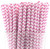 Pack of 150 Baby Pink Chevron Biodegradable 4Ply Paper Drinking Straws (Compostable, Nontoxic, BPAfree)