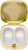 Set of 2 Dual Compartment Square Shaped Pocket Purse Pill Box & Organizer (Brushed Silver/Gold)