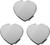 Set of 3 Slim Heart-Shaped Double Sided Magnifying Compact Mirrors