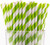 Green Swirl Pattern Paper Straws