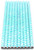 Pack of 150 Turquoise Chevron Biodegradable 4Ply Paper Drinking Straws (Compostable, Nontoxic, BPAfree)
