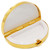 Gold Block Puzzle Pattern Semicricle Pocket Purse Portable Travel Pill Box & Medicine Organizer (1 Large Compartment)