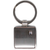 Silver Matte Square with Crystal Keychain
