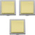 Set of 3 Double Sided Magnifying Square Compact Mirrors With Dual Color Finish (Silver & Gold)