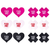 Naughty Collection: 6 Pairs of Disposable Assorted Shape Breast Petals Nipple Cover Pasties (F*ck Me)