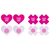 Naughty Collection: 6 Pairs of Disposable Assorted Shape Breast Petals Nipple Cover Pasties (F*ck Me)