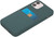 Dark Green Felt Lined Silicone Phone Case with Stitched Front Pocket for iPhone 12 & 12 Pro + Tempered Glass Screen Protector