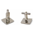 Men's PlatinumPlated Silver Black Squares Cufflinks in Gift Box