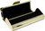 Metallic Hard Shell Gold Brown Crocodile Leather Print Protective Case for Eyeglasses and Sunglasses with Velvet Liner (6 X 2.5 X 1)