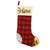 Holiday Christmas Believe 19" Gold Sequin & Plaid Stocking