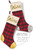 Holiday Christmas Believe 19" Gold Sequin & Plaid Stocking