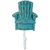 Decorative Vintage Resin Chair Wall Coat Hooks in White, Teal Green and Yellow Colors (Set of 3)