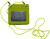 Genuine Cowhide Lime Green Leather 2Sided ID Badge Holder with Rear Pouch & Matching Lanyard for Men & Women