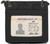 Genuine Cowhide Black Leather 2Sided ID Badge Holder with Rear Pouch & Matching Lanyard for Men & Women