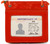 Genuine Cowhide Red Leather 2Sided ID Badge Holder with Rear Pouch & Matching Lanyard for Men & Women