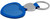 Set of 2 Faux Leather Heart Shaped Photo Keychains (Blue)