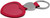 Set of 2 Faux Leather Heart Shaped Photo Keychains (Red)
