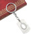 Brushed Metal Silver Stencil Letter H Keychain Ring (Fits Like a Puzzle Piece)
