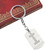 Brushed Metal Silver Stencil Letter G Keychain Ring (Fits Like a Puzzle Piece)