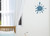 Modern Minimalist Blue Ink Splash Silent Wall Clock (19.5 X 18.8)