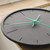 Modern Minimalist Dark Concrete Silent Wall Clock (Teal Hands)