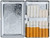 Silver Victorian Print (7 Kings) MetalPlated Cigarette Case & Stash Box