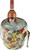 Hand Made In USA Sea Shells Double Walled 3Quart Insulated Ice Bucket With Ice Tongs (Nautical Collection)