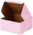 8" X 8" X 4" Corrugated Fiberboard Glossy Pink Cake Box & 8" Scalloped Cake Boards (Pack of 10  Front Loading)