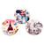 Pack of 3 Round Shaped Folding Compact Pocket Makeup Mirror Double Sided (5X Magnification + 1x Magnification) in Gift Box for Travel, Birthday, Wedding.