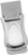 Set of 2 ChromePlated Hinged Stainless Steel Money Clips in Silver (Teardrop Shape  Engravable)