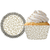 MADE IN USA Pack of 144 Thick Grease Resistant Fluted Cupcake Liners (Metallic Mix)