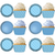 MADE IN USA Pack of 144 Thick Grease Resistant Fluted Cupcake Liners (Baby Shower Boy)