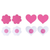 Glitter Collection  6 Pairs of Disposable Pink Glitter Assorted Shape Breast Petals Nipple Cover Pasties
