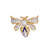 BEE 18KT Two Tone Plated Pins with Hand Set Swarovski Crystals
