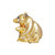 Bear 18KT Two Tone Plated Pins with Hand Set Swarovski Crystals