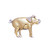 PIG PIN 18KT Two Tone Plated Pins with Hand Set Swarovski Crystals