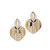 DOORKNOCKER EAR 18KT Two Tone Plated Earrings with Hand Set Swarovski Crystals