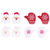 Christmas Collection  7 Pairs of Disposable Assorted Shape Breast Petals Nipple Cover Pasties (Glitter Season)